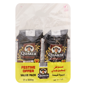 Quaker Oats Alu/foil Bag T/pk (2x500gm)