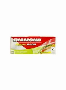 Diamond Zipper Bag Sandwich  1x50's (o/bio)