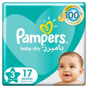 Pampers B/diaper Med (3) 6x17's