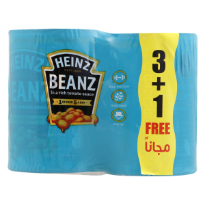 Heinz Bakd Beans N T/sauce 3+1 (4x415gm)