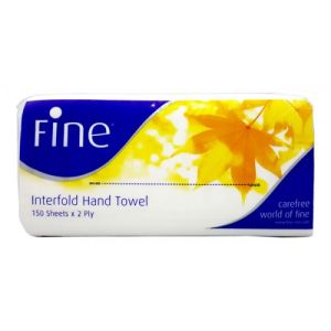 Fine Hand Towel Interfold 2ply 24x150's