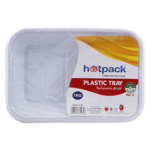 Hotpack Plastic Tray Rect #2  1x1kg