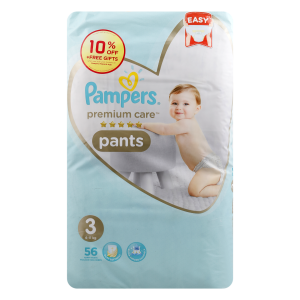 Pampers P/care Pant Med(3) 10% 2x56's