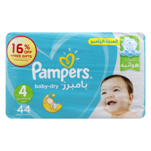 Pampers B/diaper Lrg (4) 16% 3x44's