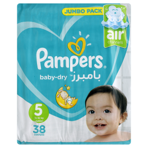Pampers B/diaper Jnr (5) 16% 3x38's