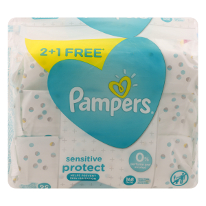 Pampers Baby Wipes Sentve 2+1 (x56's)
