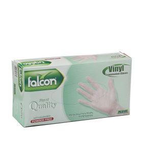 Falcon Vinyl P/f Gloves Med 1x100's