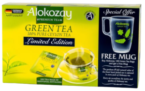 Alokozay Tea Bag's Grn +mug 1x100's